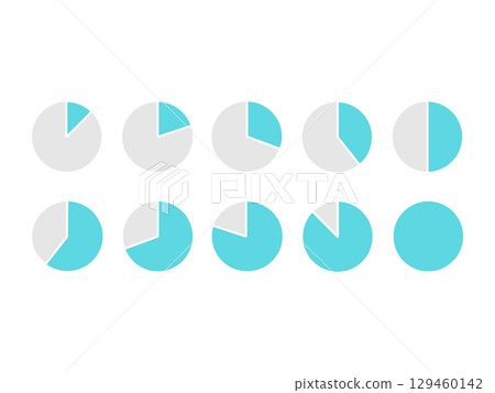 Pie chart illustration set 129460142