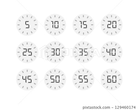 秒錶計時器時間插圖集 秒錶計時器時間插圖集 129460174