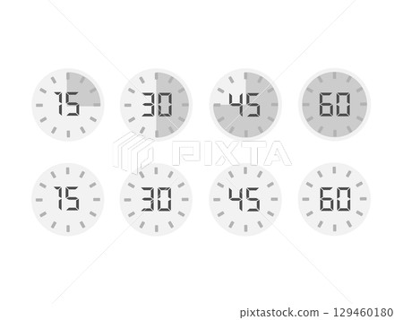 計時器時間插圖集 計時器時間插圖集 129460180