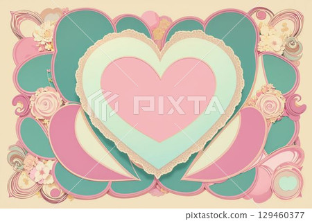 被愛和花朵包圍的甜蜜世界 被愛和花朵包圍的甜蜜世界 129460377