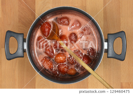 Process of making homemade jam Process of making homemade jam 129460475