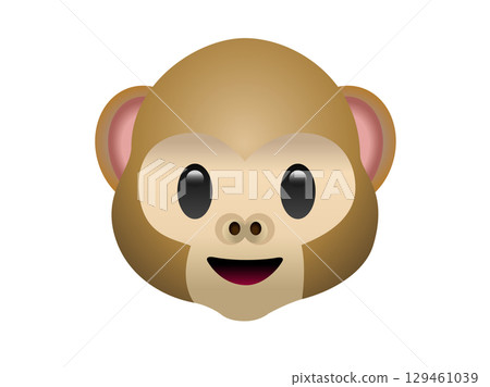 Brown see no evil monkey Face Mizaru icon Brown see no evil monkey Face Mizaru icon 129461039