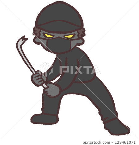 Illustration of a suspicious person preparing to attack Illustration of a suspicious person preparing to attack 129461071