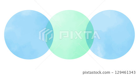 Watercolor stylish vector circle frame dot blue 129461343