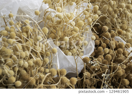 Dried herb aroma flowers in street market Chiang Mai, Thailand Dried herb aroma flowers in street market Chiang Mai, Thailand 129461905