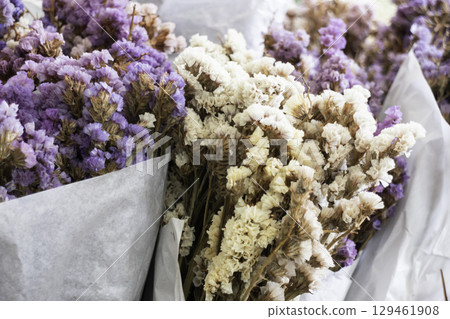 Dried herb aroma flowers in street market Chiang Mai, Thailand Dried herb aroma flowers in street market Chiang Mai, Thailand 129461908