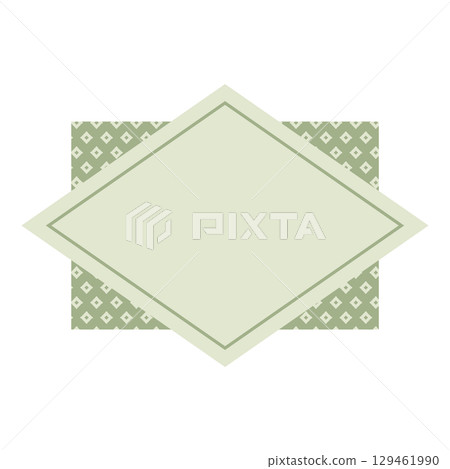 Japanese style autumn frame Japanese pattern square green Japanese style autumn frame Japanese pattern square green 129461990