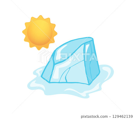 Glacier melting under the summer sun Glacier melting under the summer sun 129462139