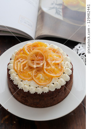 Carrot cake with orange dressing Carrot cake with orange dressing 129462441