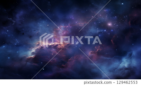 Abstract cosmos background. Space dark background with fragment of our galaxy 129462553