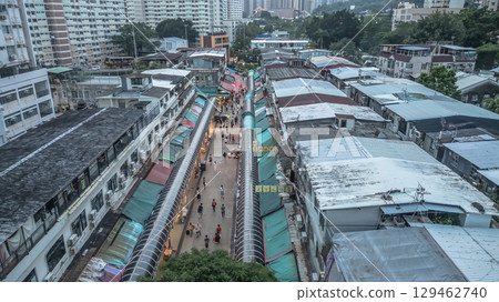 Aug 7 2025 Bustling Wet Market on Kam Chi Path Aug 7 2025 Bustling Wet Market on Kam Chi Path 129462740