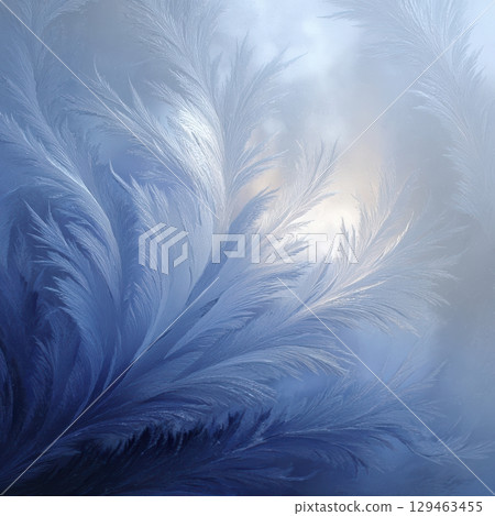 Delicate Ice Fern Texture Beautiful Natures Window Design Delicate Ice Fern Texture Beautiful Natures Window Design 129463455