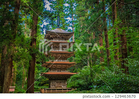 Haguroyama Five-story Pagoda, Tsuruoka City, Yamagata Prefecture 129463670