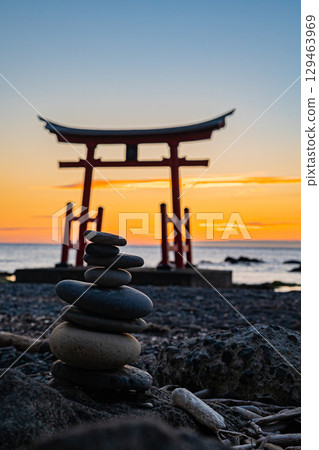 Scenery of Konpira Shrine in Shosanbetsu Village, Hokkaido 129463969