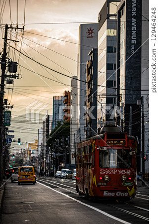 Hokkaido Sapporo City Susukino Tram Hokkaido Sapporo City Susukino Tram 129464248