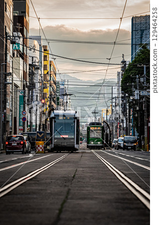 Hokkaido Sapporo City Susukino Tram 129464258