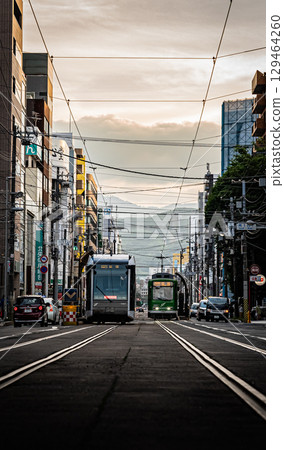 Hokkaido Sapporo City Susukino Tram 129464260