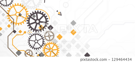 Abstract technology background. Cogwheels theme. Vector illustration Abstract technology background. Cogwheels theme. Vector illustration 129464434