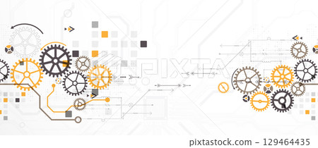 Abstract technology background. Cogwheels theme. Vector illustration Abstract technology background. Cogwheels theme. Vector illustration 129464435