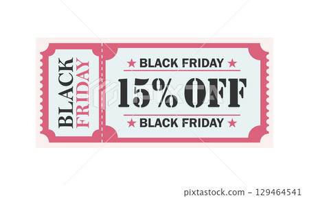 Black Friday 15% Off Coupon Discount Voucher Black Friday 15% Off Coupon Discount Voucher 129464541