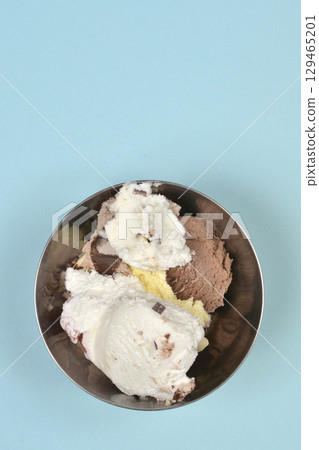 Scoops of various ice cream flavors Scoops of various ice cream flavors 129465201