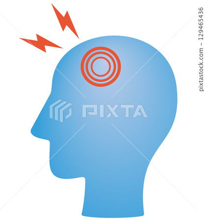 Headache illustration Headache illustration 129465436
