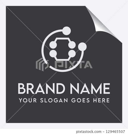 Futuristic Electronic Circuit Logo Futuristic Electronic Circuit Logo 129465507