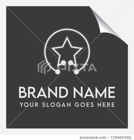 Futuristic Electronic Circuit Logo Futuristic Electronic Circuit Logo 129465508