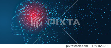 Abstract artificial intelligence circuit technology and science background Abstract artificial intelligence circuit technology and science background 129465668