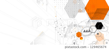 Abstract artificial intelligence circuit technology and science background 129465674