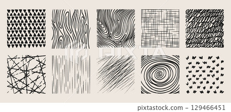 Crosshatch texture patterns set 129466451