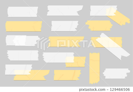 Transparent tape strips with paper textures 129466506