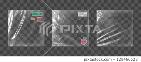 Clear plastic vinyl wrap set 129466528