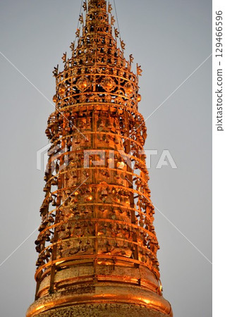 Myanmar, Mandalay, Mandalay Hill, Staunton Pyi Pagoda, pagoda Myanmar, Mandalay, Mandalay Hill, Staunton Pyi Pagoda, pagoda 129466596