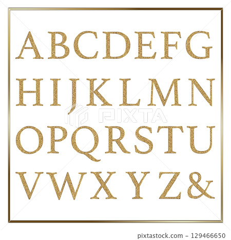 金色亮片字母大寫 129466650