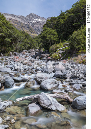 Mount Rolleston as seen from the Bealey Valley Track in Arthur's Pass National Park, New Zealand Mount Rolleston as seen from the Bealey Valley Track in Arthur's Pass National Park, New Zealand 129466782