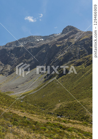 View from the Otira Valley Track in Arthur's Pass National Park, New Zealand View from the Otira Valley Track in Arthur's Pass National Park, New Zealand 129466909