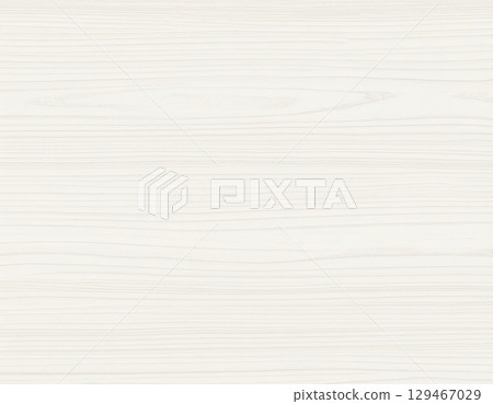 Realistic white wood grain material, white, horizontal 129467029