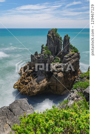 紐西蘭西海岸普納凱基的煎餅岩 129467129