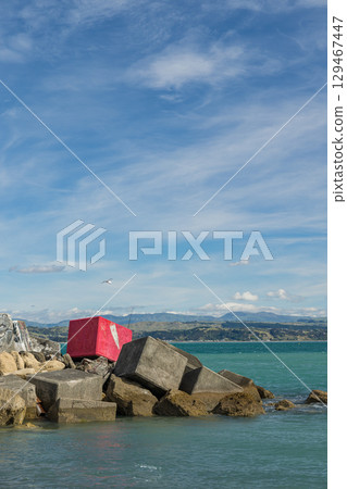 紐西蘭霍克斯灣納皮爾阿胡里里香水角的海灘景觀 紐西蘭霍克斯灣納皮爾阿胡里里香水角的海灘景觀 129467447