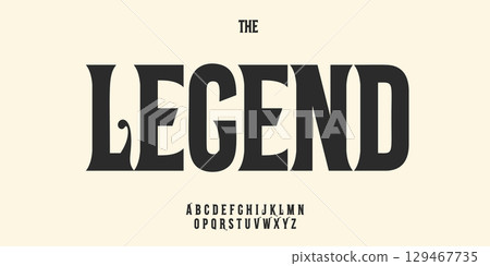 Vintage elegant serif alphabet, bold dramatic letters, retro fairy tale font for book logo headline, classic lettering logo, ornate gothic Halloween typographic design. Vector typeset Vintage elegant serif alphabet, bold dramatic letters, retro fairy tale font for book logo headline, classic lettering logo, ornate gothic Halloween typographic design. Vector typeset 129467735