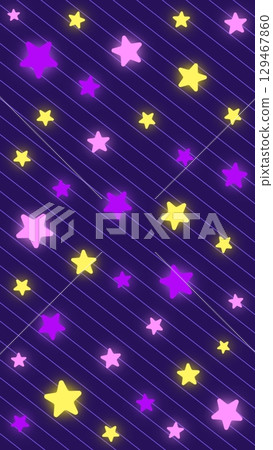 夜空與五顏六色的星星背景 129467860
