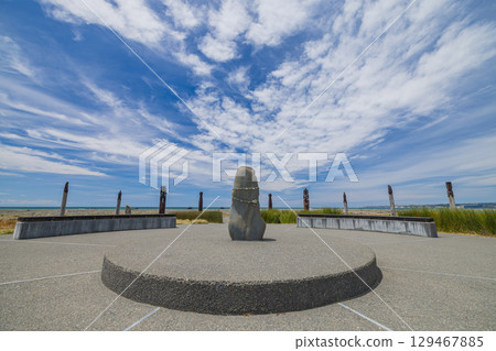 Maori star compass in Waitangi Regional Park, Hawke's Bay, New Zealand Maori star compass in Waitangi Regional Park, Hawke's Bay, New Zealand 129467885