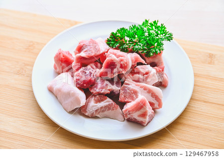 Pork shoulder loin block Pork shoulder loin block 129467958