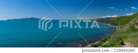 從紐西蘭帕卡卡里基懸崖步道俯瞰卡皮蒂島 從紐西蘭帕卡卡里基懸崖步道俯瞰卡皮蒂島 129468260