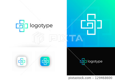 Telemedicine logo with medical cross, symbolizing digital healthcare and online consultations. Suitable for telehealth, virtual clinics, online pharmacies, healthcare apps. Vector logo concept Telemedicine logo with medical cross, symbolizing digital healthcare and online consultations. Suitable for telehealth, virtual clinics, online pharmacies, healthcare apps. Vector logo concept 129468600