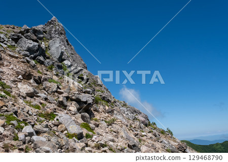 Rocky scenery near the summit of Mount Chausu in Nasu, Tochigi Prefecture Rocky scenery near the summit of Mount Chausu in Nasu, Tochigi Prefecture 129468790