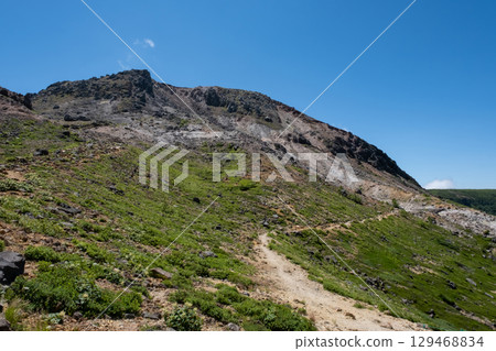 The majestic mountains of the Nasu Mountain Range in summer The majestic mountains of the Nasu Mountain Range in summer 129468834