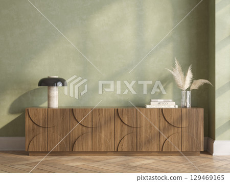 Modern style conceptual interior room 3d illustration 129469165
