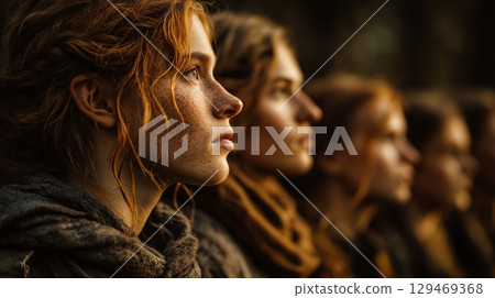 Celebration of red hair and community at International Redhead Day gathering in a scenic outdoor location Celebration of red hair and community at International Redhead Day gathering in a scenic outdoor location 129469368